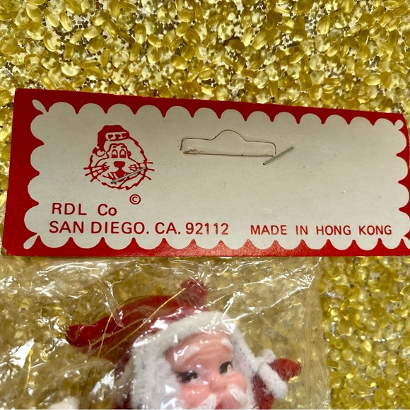 Awesome Vintage Flocked Santa NIP - Picture 4 of 6